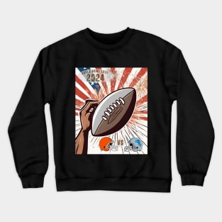 Cleveland Versus Detroit 2024 Football Super Bowl LVIII Crewneck Sweatshirt